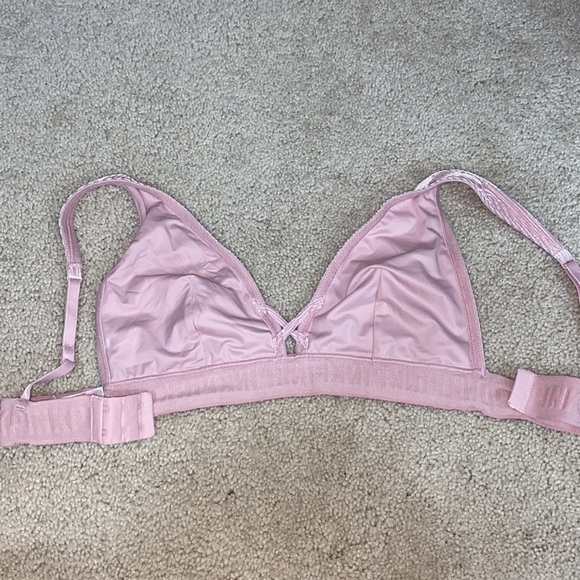 Pink Crushed Velvet Bralette - Picture 2 of 3